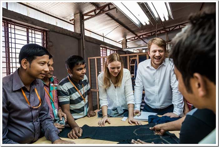Figure 1: Officials from German Development Association (DEG) and Classical Handmade Products (CHP) at Nilphamari, Bangladesh.