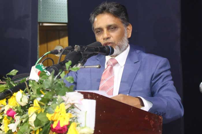 Figure 3: Engr. Md. Shafiqur Rahman, ITET president delivered his speech at the Installation ceremony.