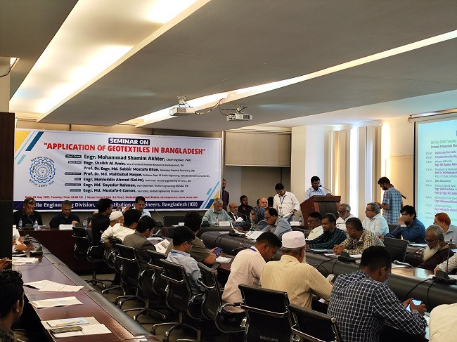 Seminar on "Application of Geotextiles in Bangladesh" conducted at IEB
